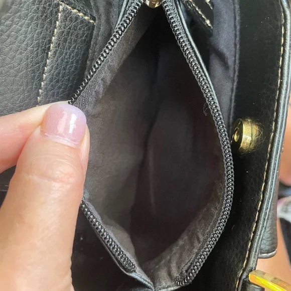 MINT Condition Vintage Etienne Aigner Mini Tweed & Leather Bag | Black Plaid - Picture 8 of 9